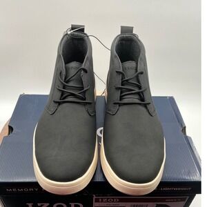 IZOD Palmer Mens Black Chukka Boots Memory Foam Casual Sneakers 11M NEW